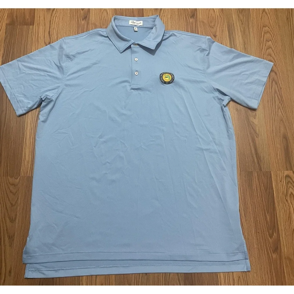 Peter Millar Polo Mens Extra Large Summer Comfort Blue FTBA Logo